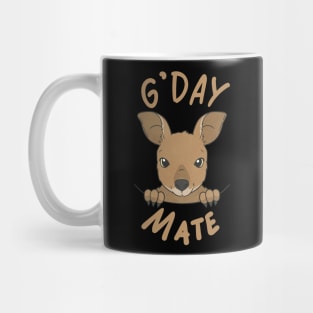 Australia G'Day Mate Cute Kangaroo Australian Mug